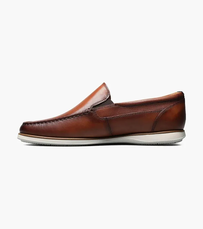 Florsheim Atlantic Moc Toe Venetian Slip On Cognac Men Casual Shoes