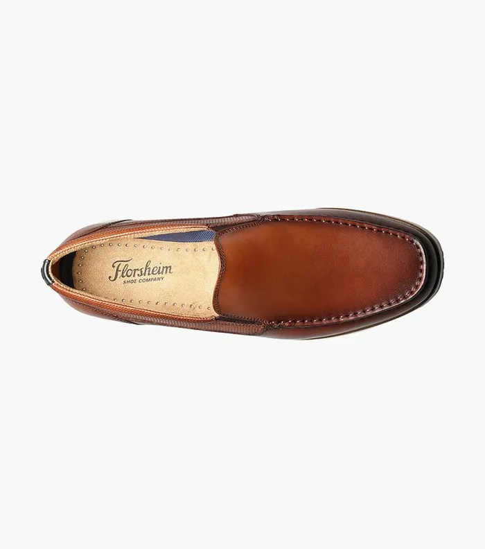 Florsheim Atlantic Moc Toe Venetian Slip On Cognac Men Casual Shoes