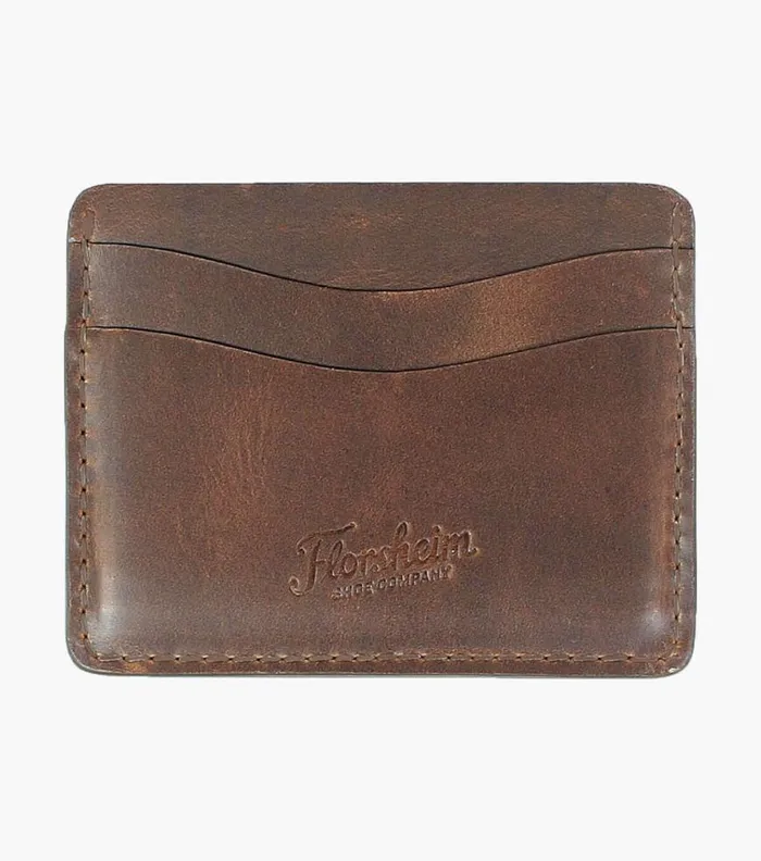 Florsheim Card Holder Made In USA Cognac Men Small Leather Goods