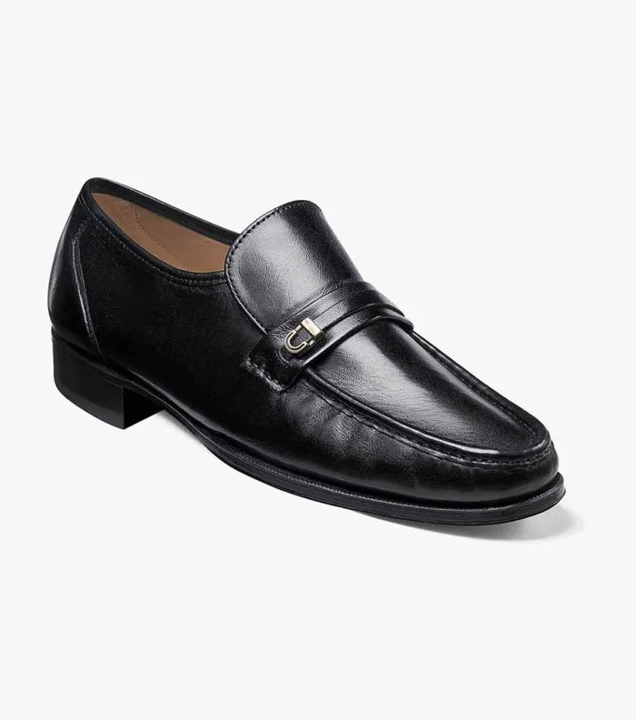 Florsheim Como Moc Toe Bit Loafer Black Men Dress Shoes