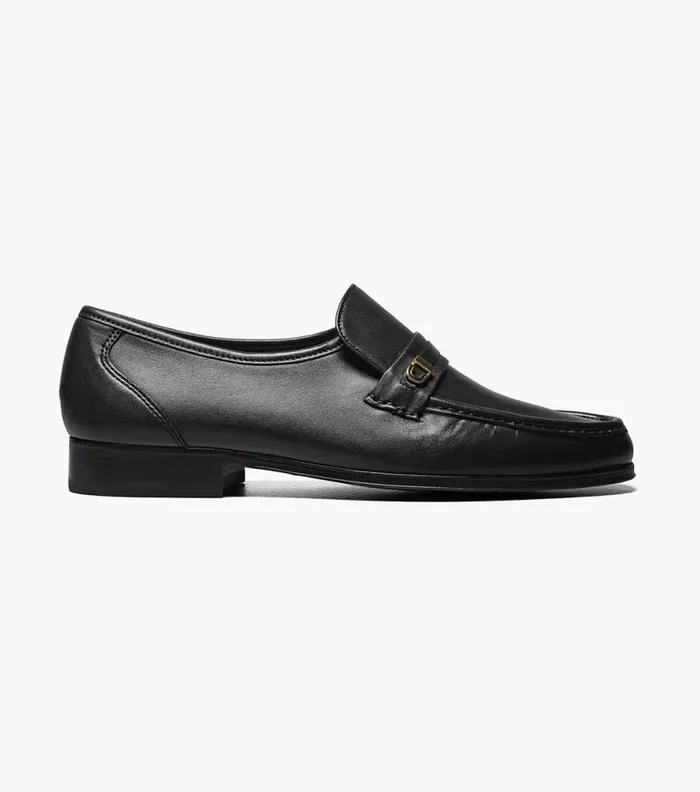Florsheim Como Moc Toe Bit Loafer Black Men Dress Shoes