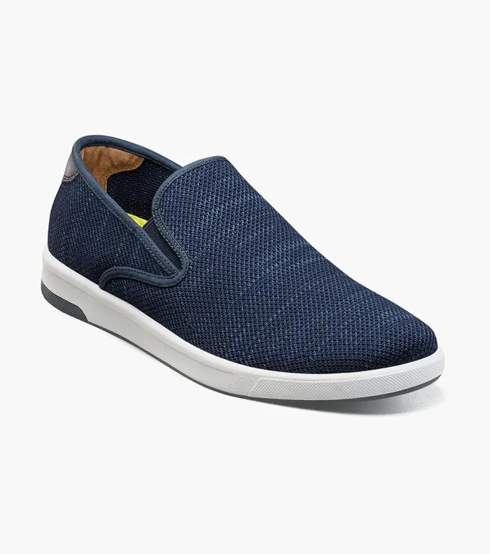 Florsheim Crossover Knit Plain Toe Slip On Sneaker Navy Men Casual Shoes