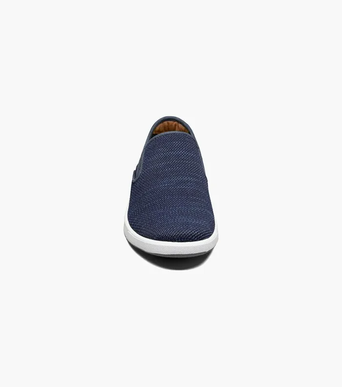 Florsheim Crossover Knit Plain Toe Slip On Sneaker Navy Men Casual Shoes