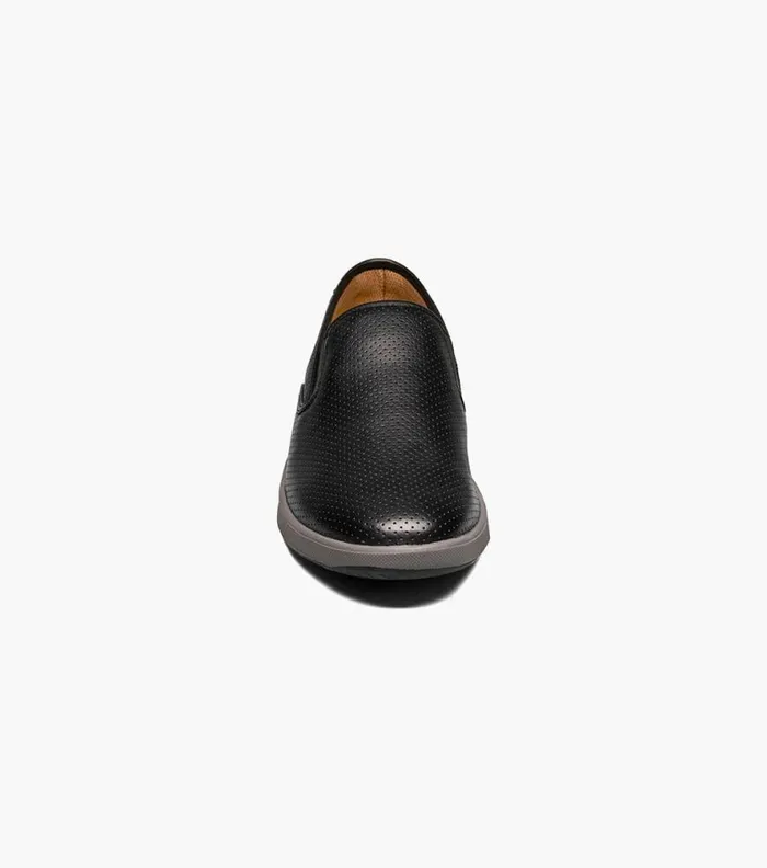 Florsheim Crossover Plain Toe Slip On Sneaker Black Tumbled Men Casual Shoes