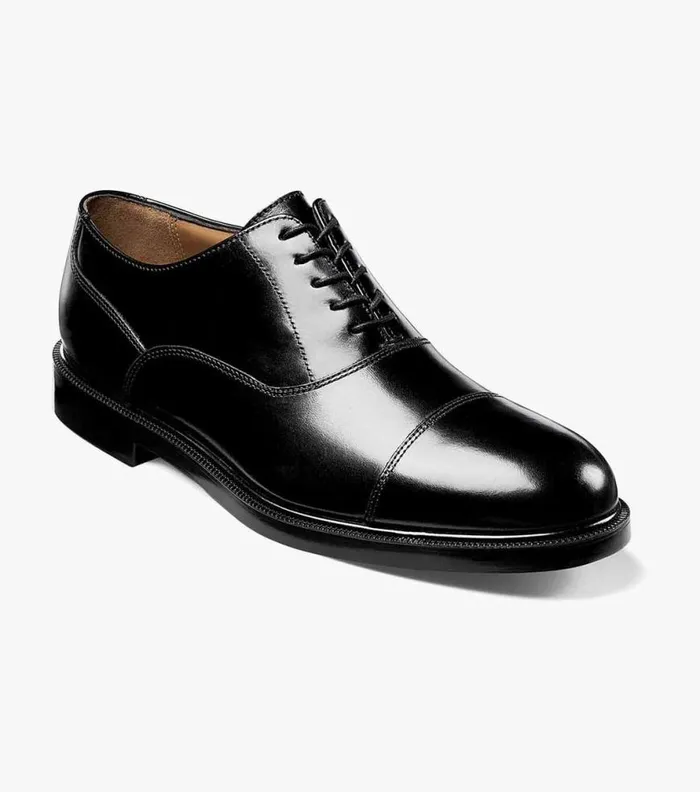 Florsheim Dailey Cap Toe Oxford Black Men Dress Shoes
