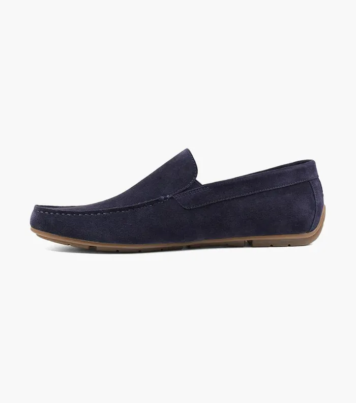 Florsheim Dubino Moc Toe Venetian Slip On Navy Suede Men Dress Shoes