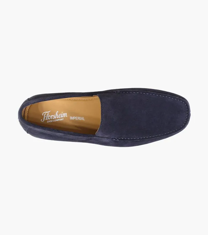 Florsheim Dubino Moc Toe Venetian Slip On Navy Suede Men Dress Shoes