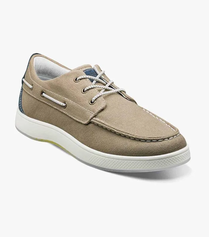 Florsheim Edge Moc Toe Boat Shoe Khaki Men Casual Shoes