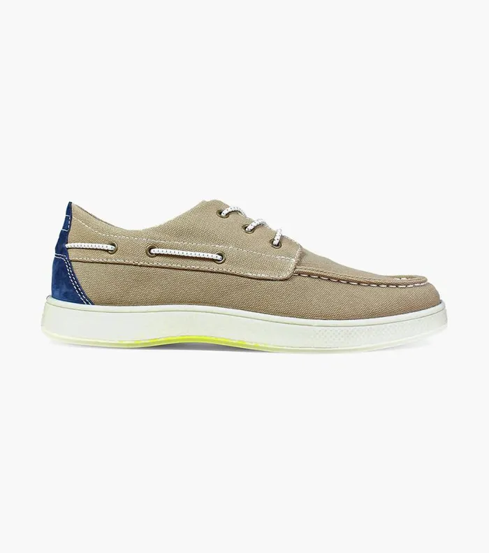 Florsheim Edge Moc Toe Boat Shoe Khaki Men Casual Shoes