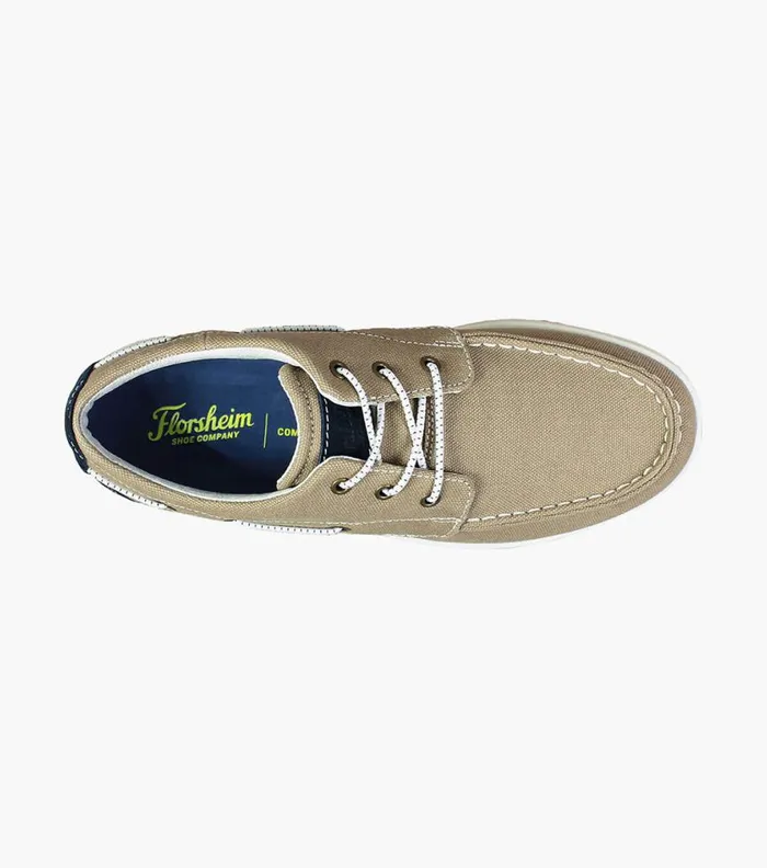 Florsheim Edge Moc Toe Boat Shoe Khaki Men Casual Shoes