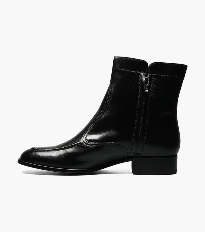 Florsheim Essex Moc Toe Zipper Boot Black Men Dress Shoes