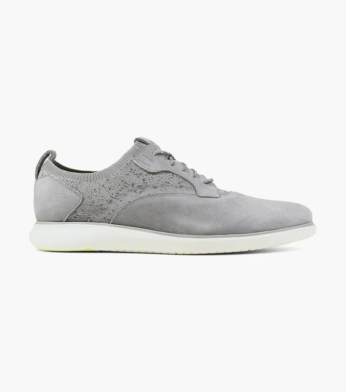 Florsheim Fuel Knit Plain Toe Oxford Light Gray Men Casual Shoes