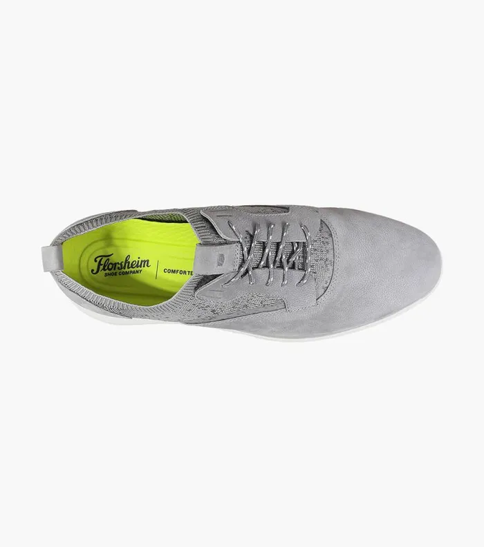 Florsheim Fuel Knit Plain Toe Oxford Light Gray Men Casual Shoes