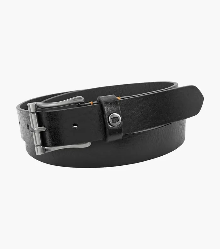 Florsheim Gilmore Saddle Leather Bit Belt Black Men Belts and Suspenders