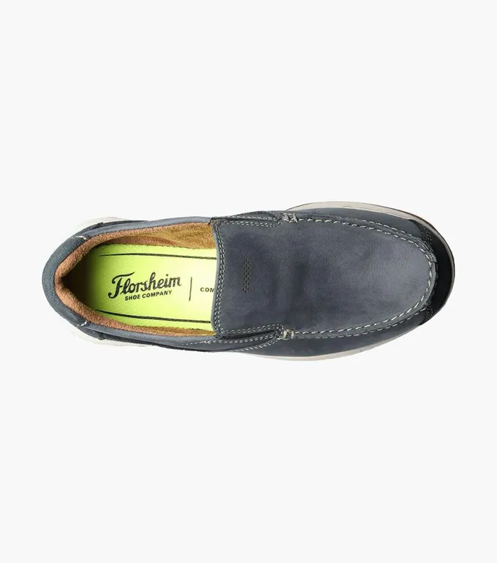 Florsheim Great Lakes Jr Boys Moc Toe Slip On Indigo Kids Casual Shoes