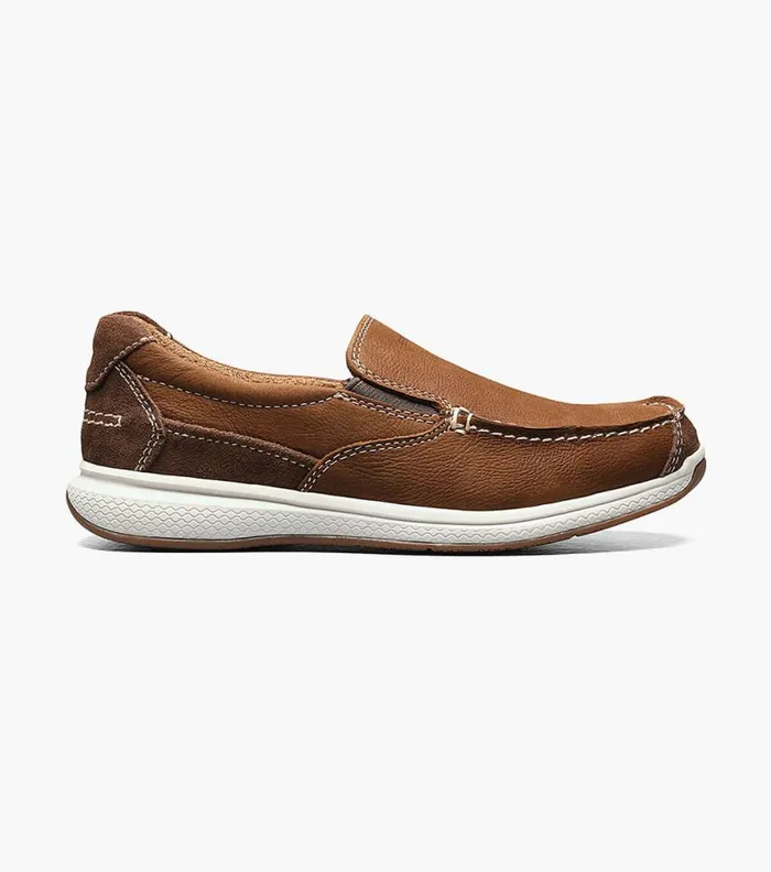 Florsheim Great Lakes Jr Boys Moc Toe Slip On Stone Kids Casual Shoes