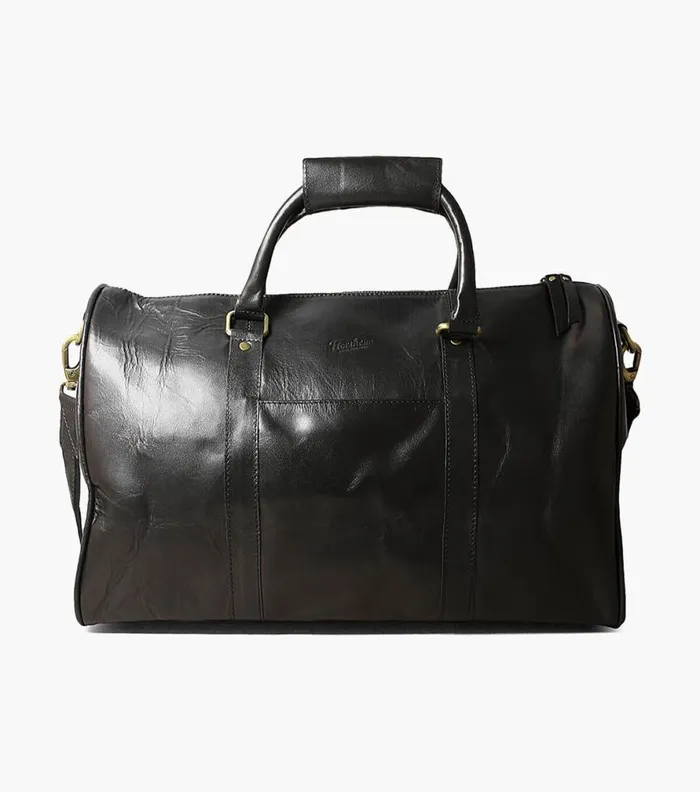 Florsheim Kendall Leather Gym Bag Black Men Bags