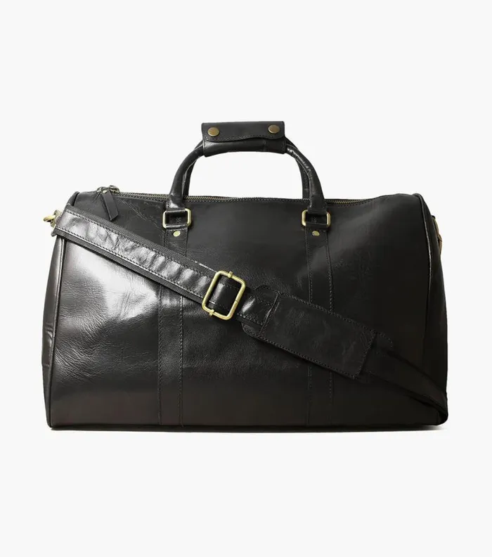 Florsheim Kendall Leather Gym Bag Black Men Bags