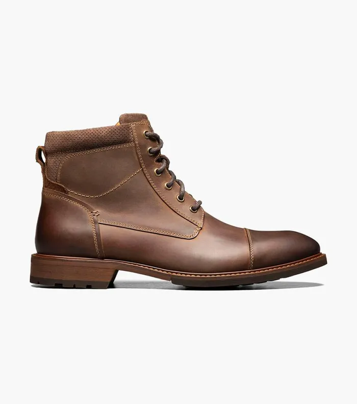 Florsheim Lodge Cap Toe Lace Up Boot Brown Ch Men Casual Shoes