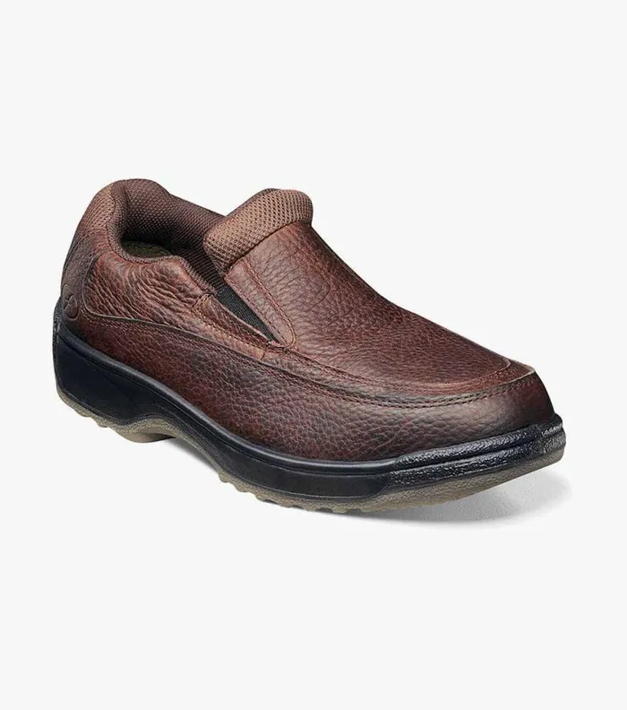 Florsheim Lucky Composite Toe Moc Toe Slip On Brown Men Safety Shoes