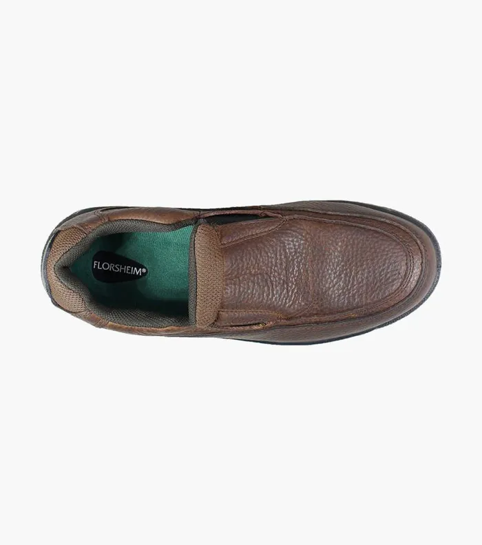 Florsheim Lucky Composite Toe Moc Toe Slip On Brown Men Safety Shoes
