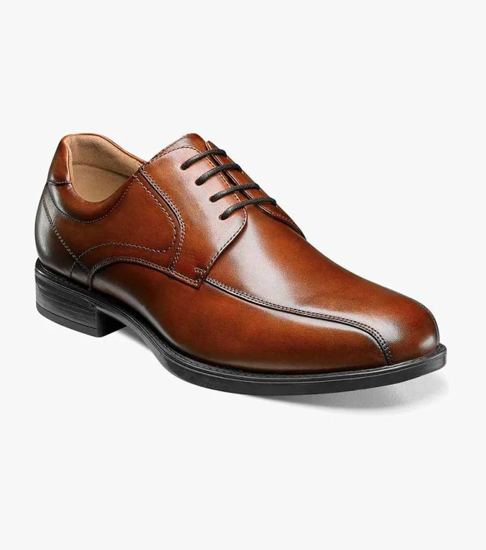 Florsheim Midtown Bike Toe Oxford Cognac Men Dress Shoes