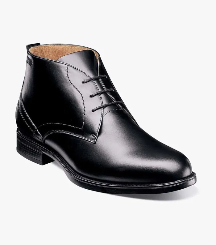 Florsheim Midtown Waterproof Plain Toe Chukka Black Men Dress Shoes