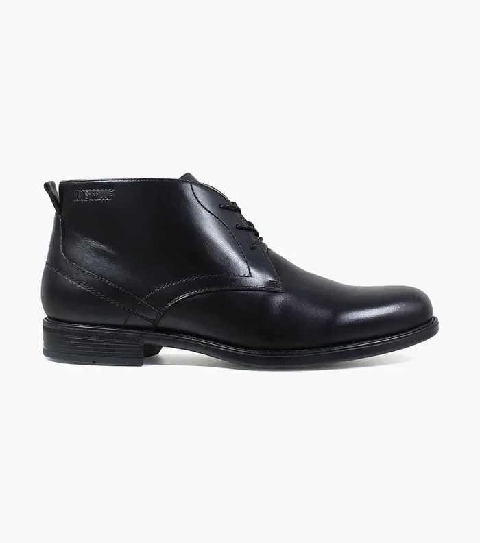 Florsheim Midtown Waterproof Plain Toe Chukka Black Men Dress Shoes