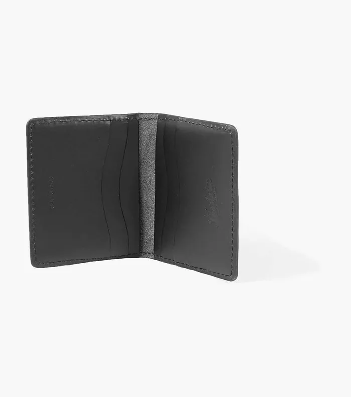 Florsheim Minimal Bifold Wallet Made In USA Black Men Small Leather Goods