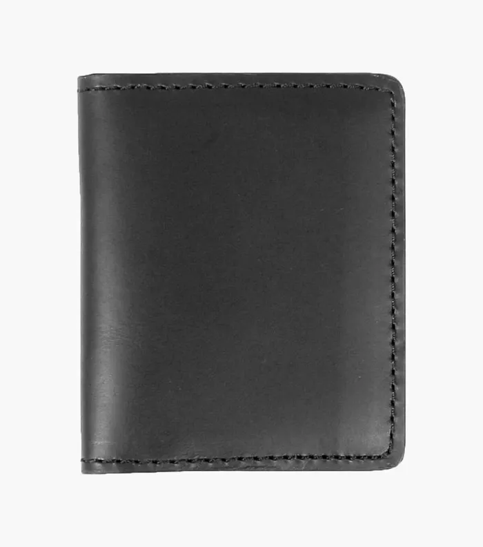 Florsheim Minimal Bifold Wallet Made In USA Black Men Small Leather Goods