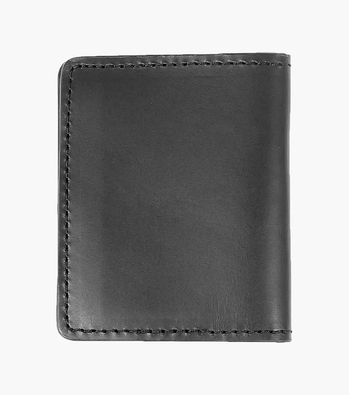 Florsheim Minimal Bifold Wallet Made In USA Black Men Small Leather Goods