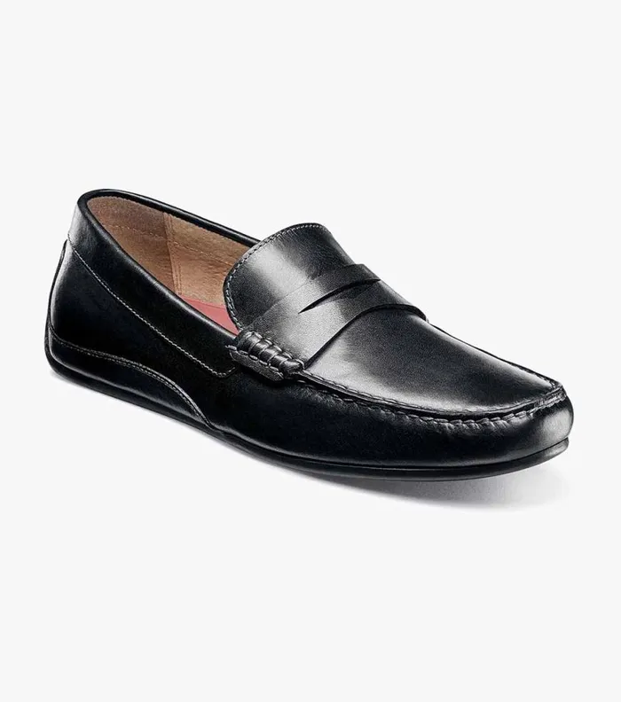 Florsheim Oval Moc Toe Penny Driver Black Men Casual Shoes