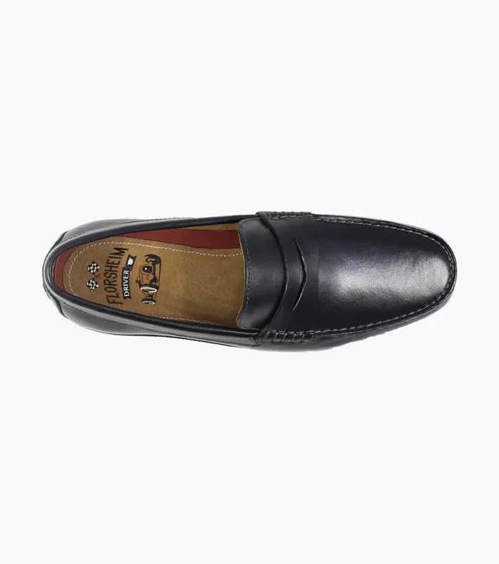 Florsheim Oval Moc Toe Penny Driver Black Men Casual Shoes