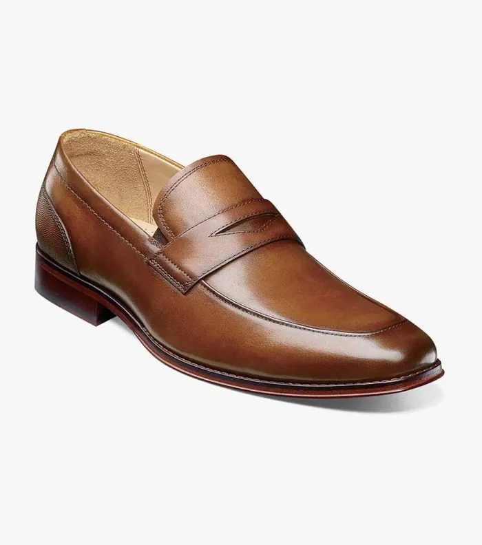 Florsheim Palermo Moc Toe Penny Loafer Cognac Men Dress Shoes