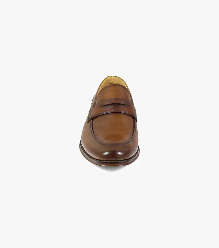Florsheim Palermo Moc Toe Penny Loafer Cognac Men Dress Shoes