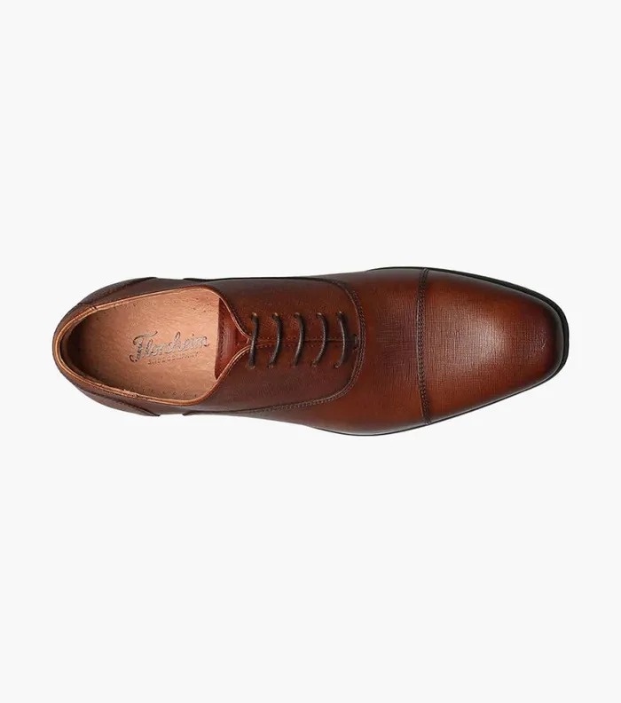 Florsheim Postino Cap Toe Balmoral Oxford Cognac Men Dress Shoes