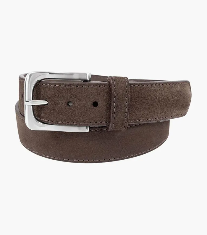 Florsheim Ramirez Genuine Suede Belt Brown Men Belts and Suspenders