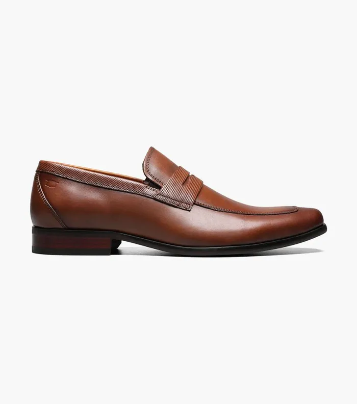 Florsheim Scottsdale Moc Toe Penny Loafer Cognac Men Dress Shoes