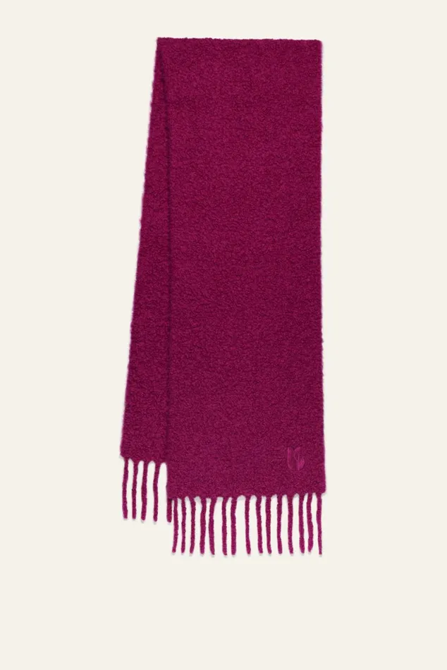 Fringed Knitted Scarf Sasha OffWhite Women Baandsh Scarves and Beanies