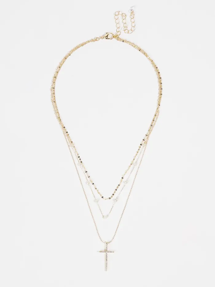 Gemma Layered Cross Necklace Natural Women Altar039d State Jewelry