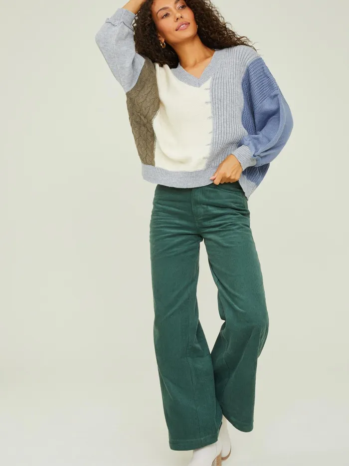 Geneva Colorblock Sweater Greyblue Women Altar039d State Sweaters
