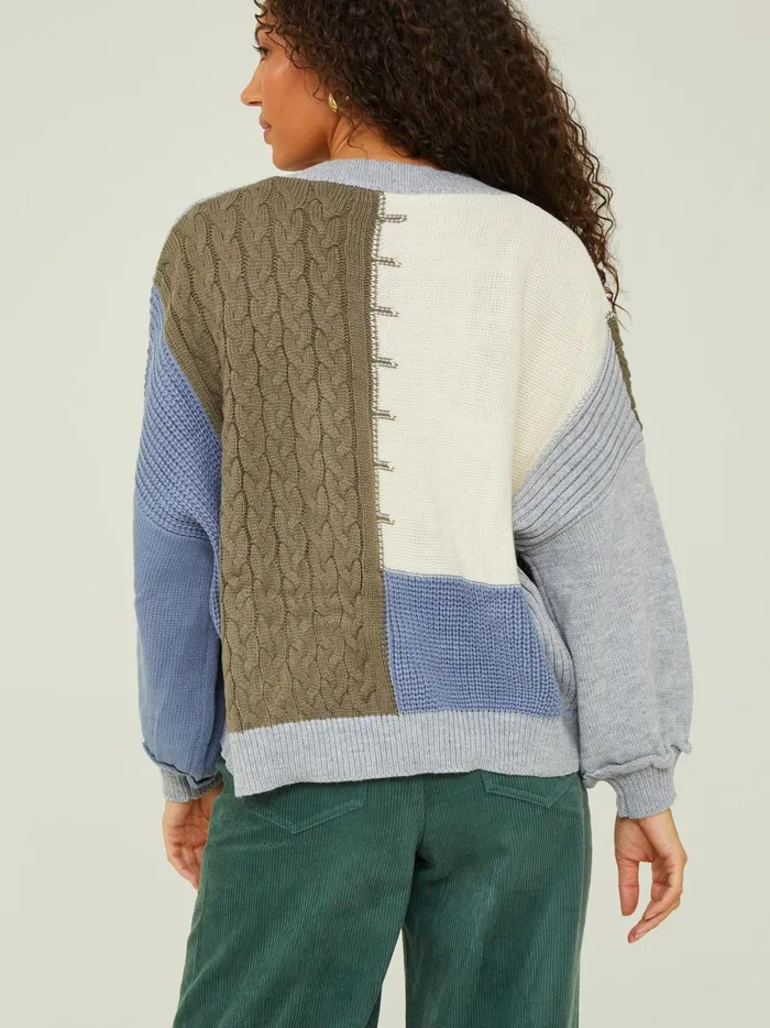Geneva Colorblock Sweater Greyblue Women Altar039d State Sweaters