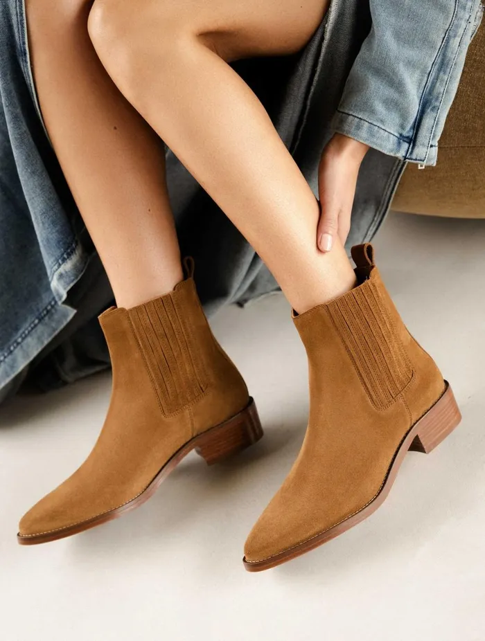 Georgia Camel Women Bobbies Ankle Boots