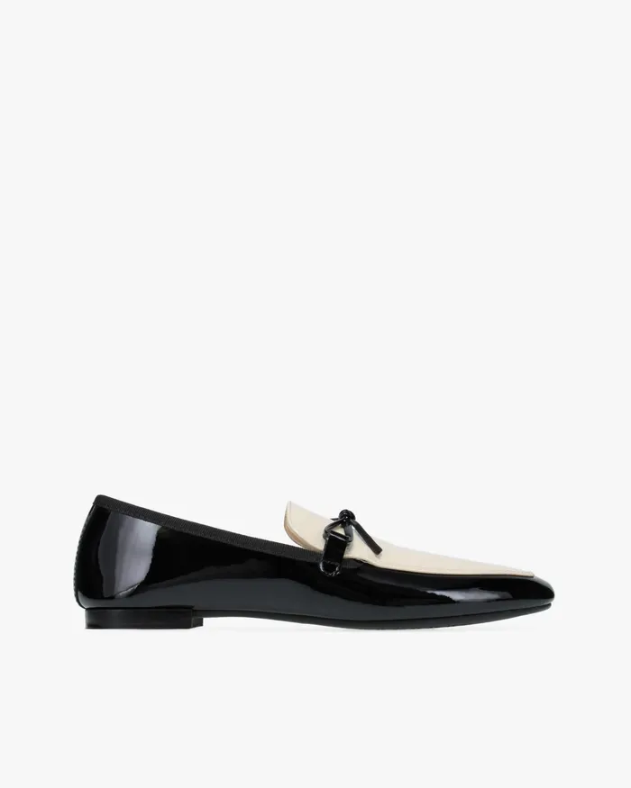 Gilles Rubber Sole Loafers Swan Beige And Black Women Repetto Loafers and Oxford Shoes Gilles Rubber Sole Loafers Swan Beige And Black Women Repetto Loafers and Oxford Shoes