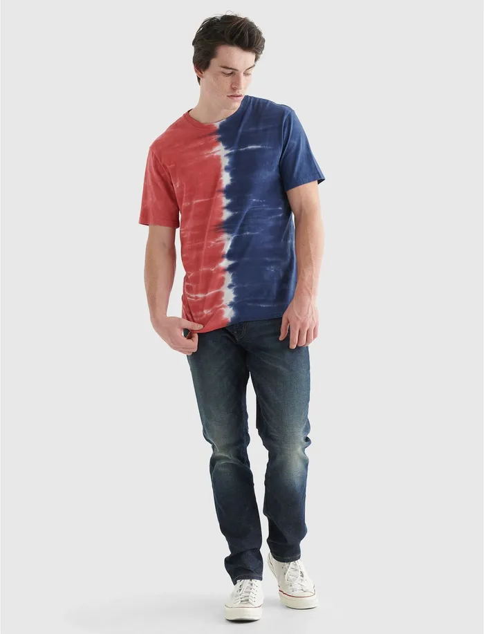 Graphic Tees Lucky Brand Men Tie Dye Crew Multi