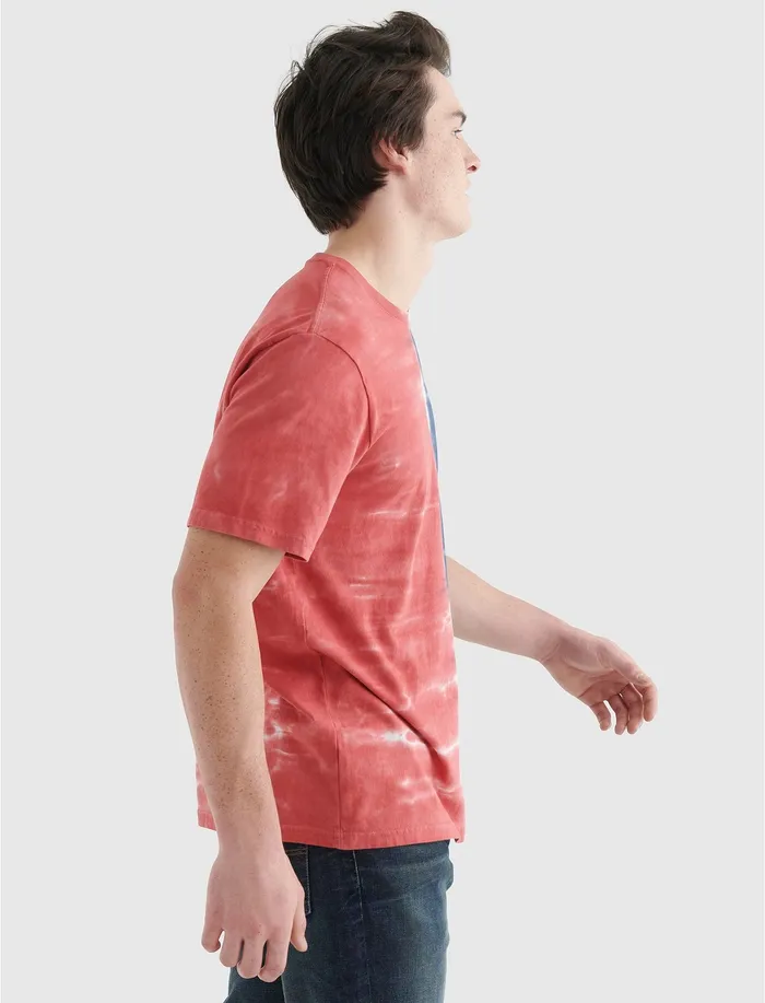 Graphic Tees Lucky Brand Men Tie Dye Crew Multi