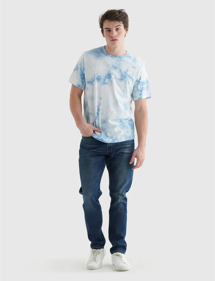 Graphic Tees Men Lucky Brand Tie Dye Crew Multi