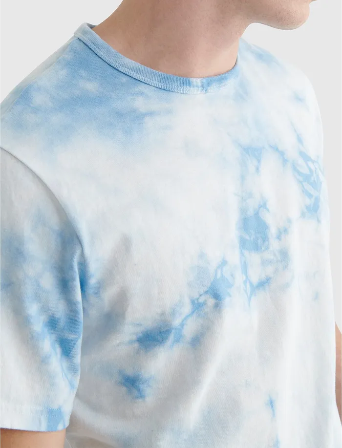 Graphic Tees Men Lucky Brand Tie Dye Crew Multi