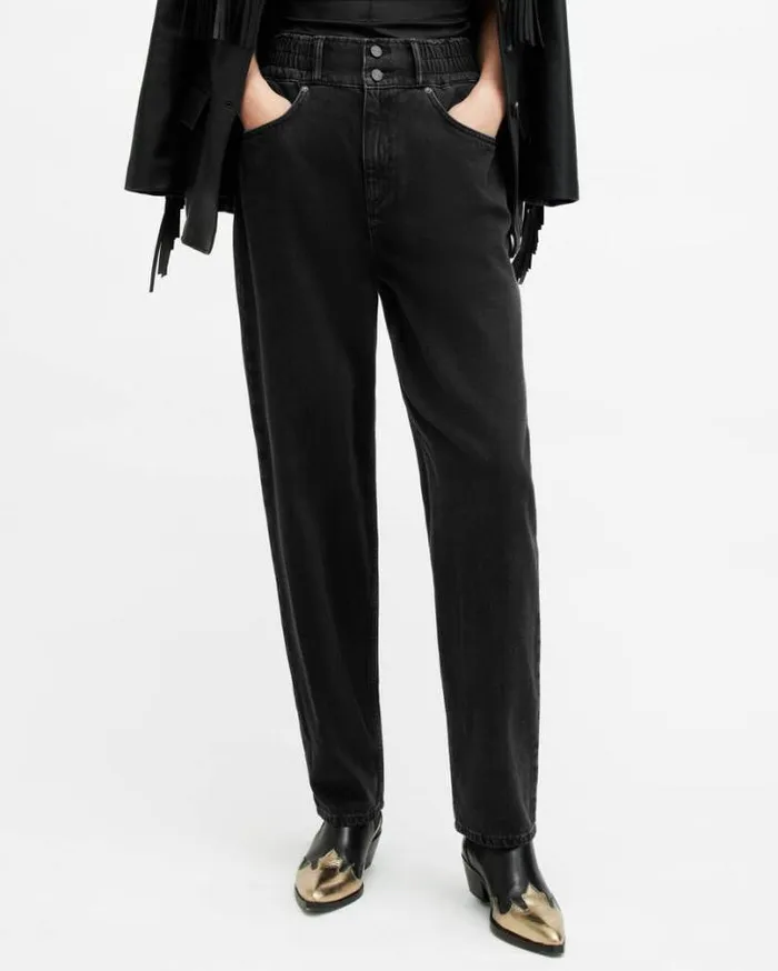Hailey Full Length Denim Jeans Black Women AllSaints Jeans