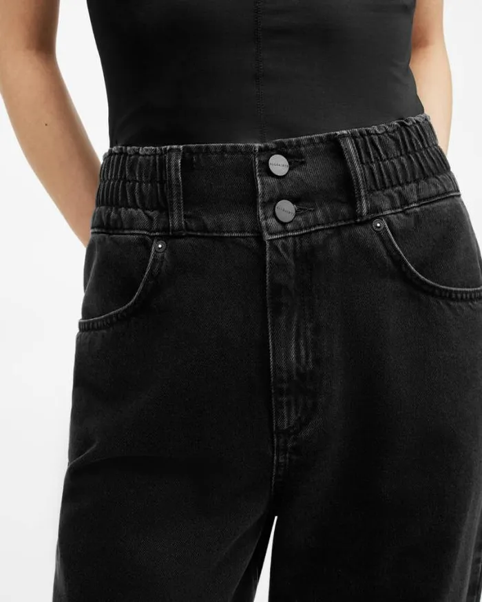 Hailey Full Length Denim Jeans Black Women AllSaints Jeans